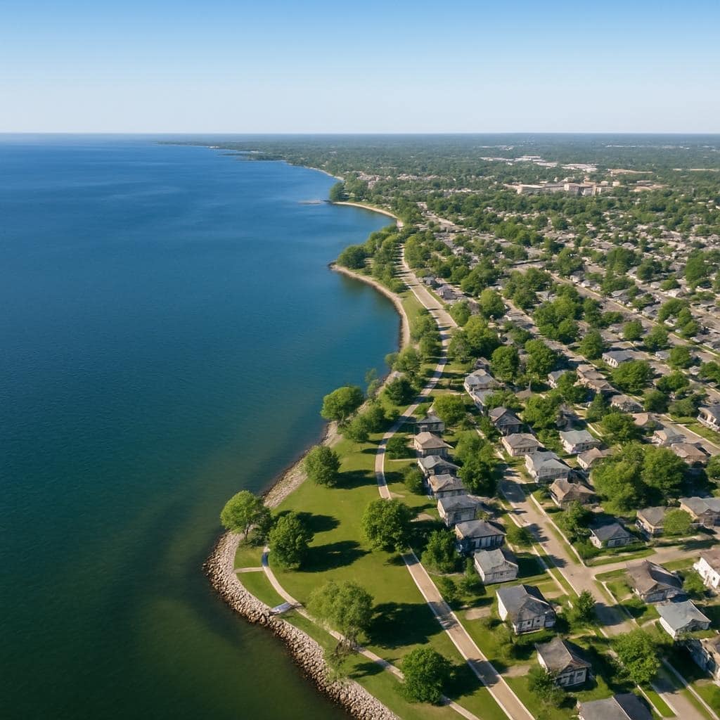 Ariel view of Oshkosh, WI