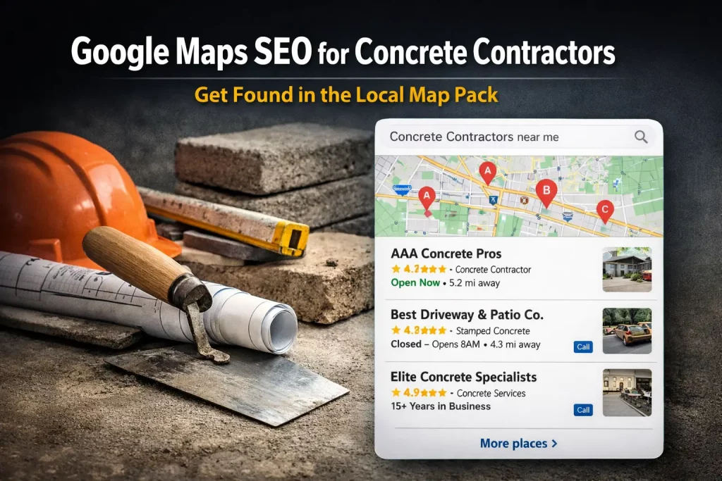 google maps for concrete